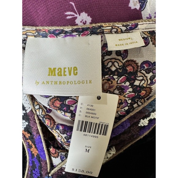 Maeve For Anthropologie Quartier Latin Patchwork Dress Women’s Size Medium - Picture 9 of 10